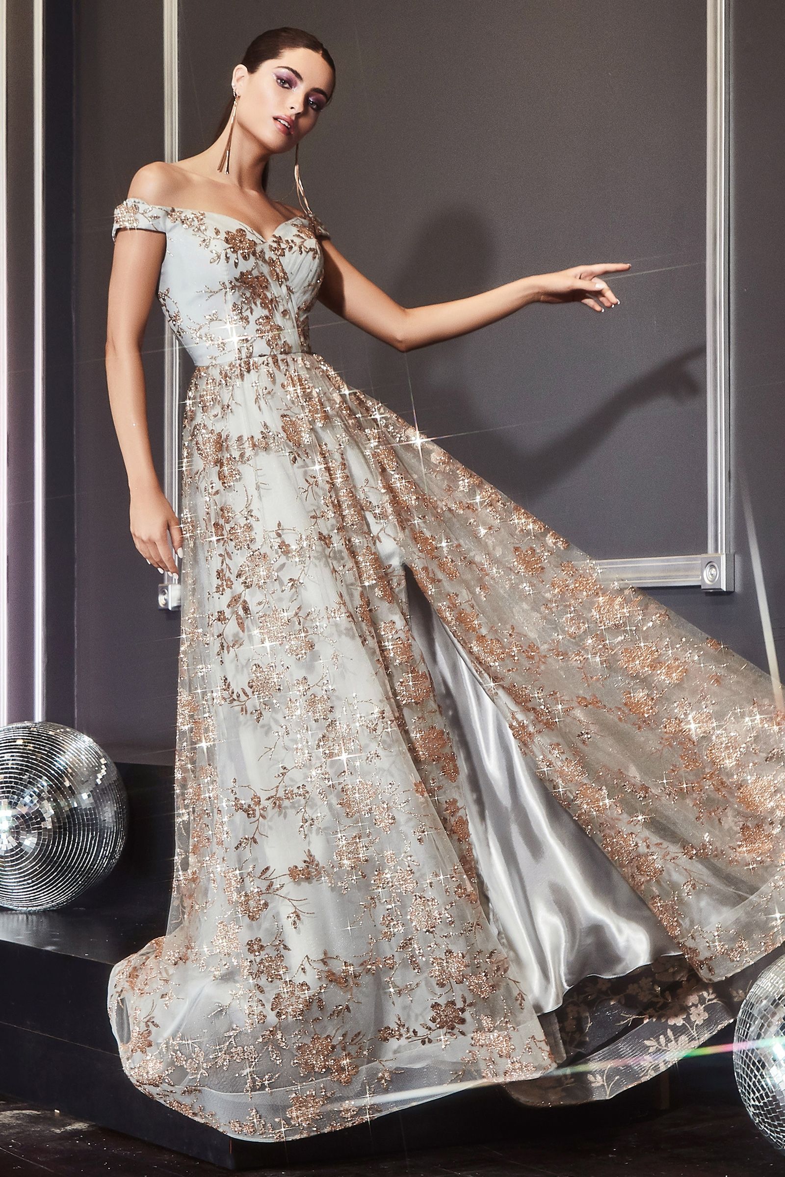 Embellished Print A-Line Dress-smcdress