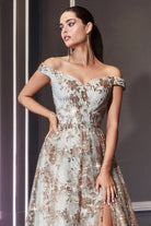 Embellished Print A-Line Dress-smcdress