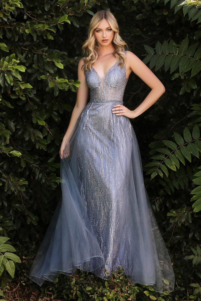 GLITTER A-LINE DRESS & TULLE OVERSKIRT-smcdress