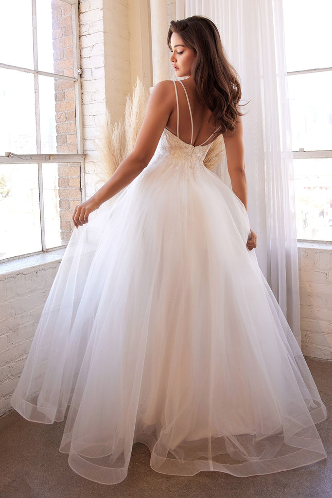 Layered tulle bridal gown-smcdress
