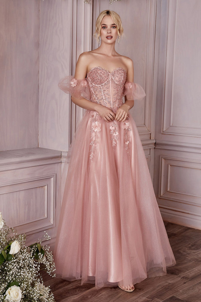 Strapless tulle gown w/ layers-smcdress