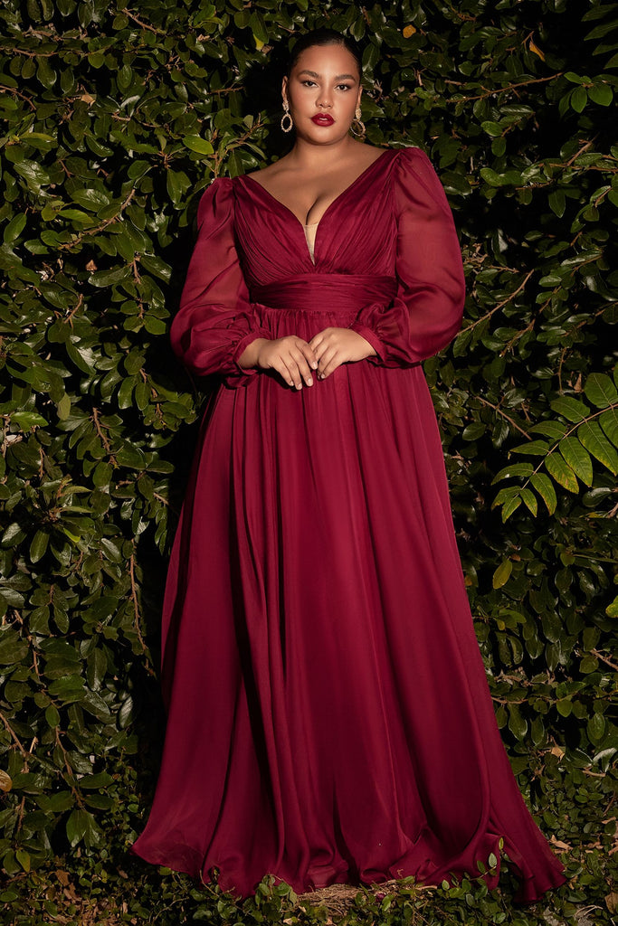 Chiffon Long Sleeve Dress-smcdress