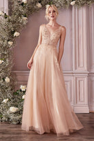 LAYERED TULLE A-LINE GOWN-smcdress