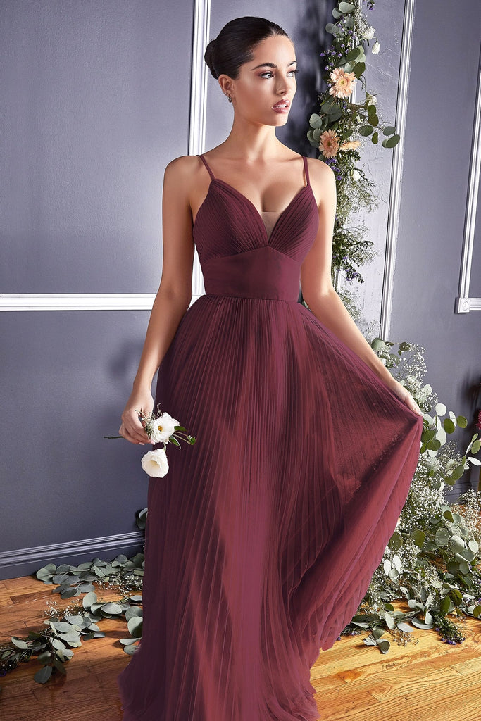 A-line tulle dress; sweetheart neckline, pleated finish-smcdress