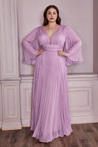 Chiffon Gown, Long Sleeve-smcdress