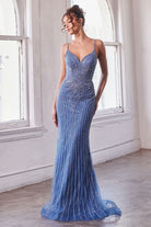 EMBELLISHED FITTED GOWN CDCD845-smcdress