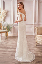 Off-the-shoulder Bridal Gown-smcdress
