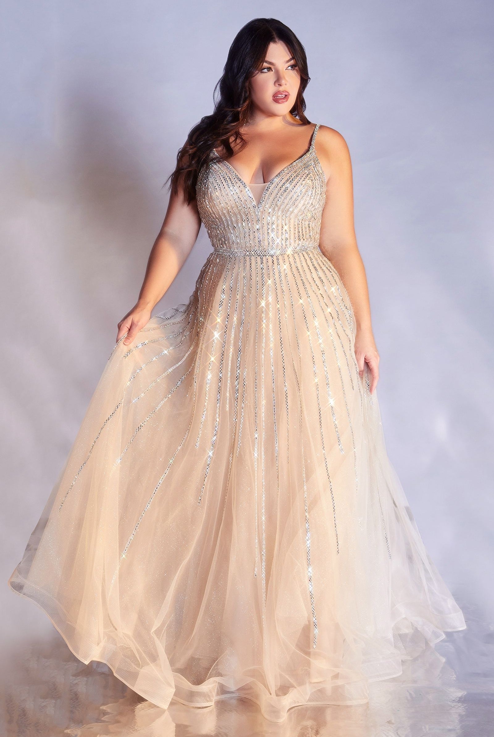 Curve-adorned ball gown-smcdress