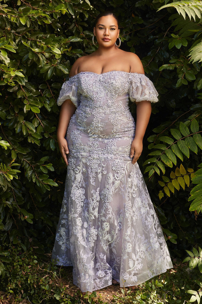 Off-the-shoulder Gown-smcdress