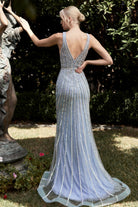 Beaded fit-and-flare gown-smcdress