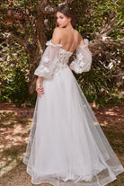 Layered tullr ball gown with lace straps-smcdress