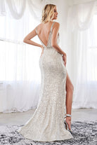 Sequin Silver Gown-smcdress