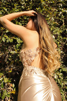 fitted gold sequin gown-smcdress