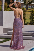 Gown with iridescent sequins-smcdress