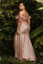 Sequin Off-Shoulder Dress-smcdress