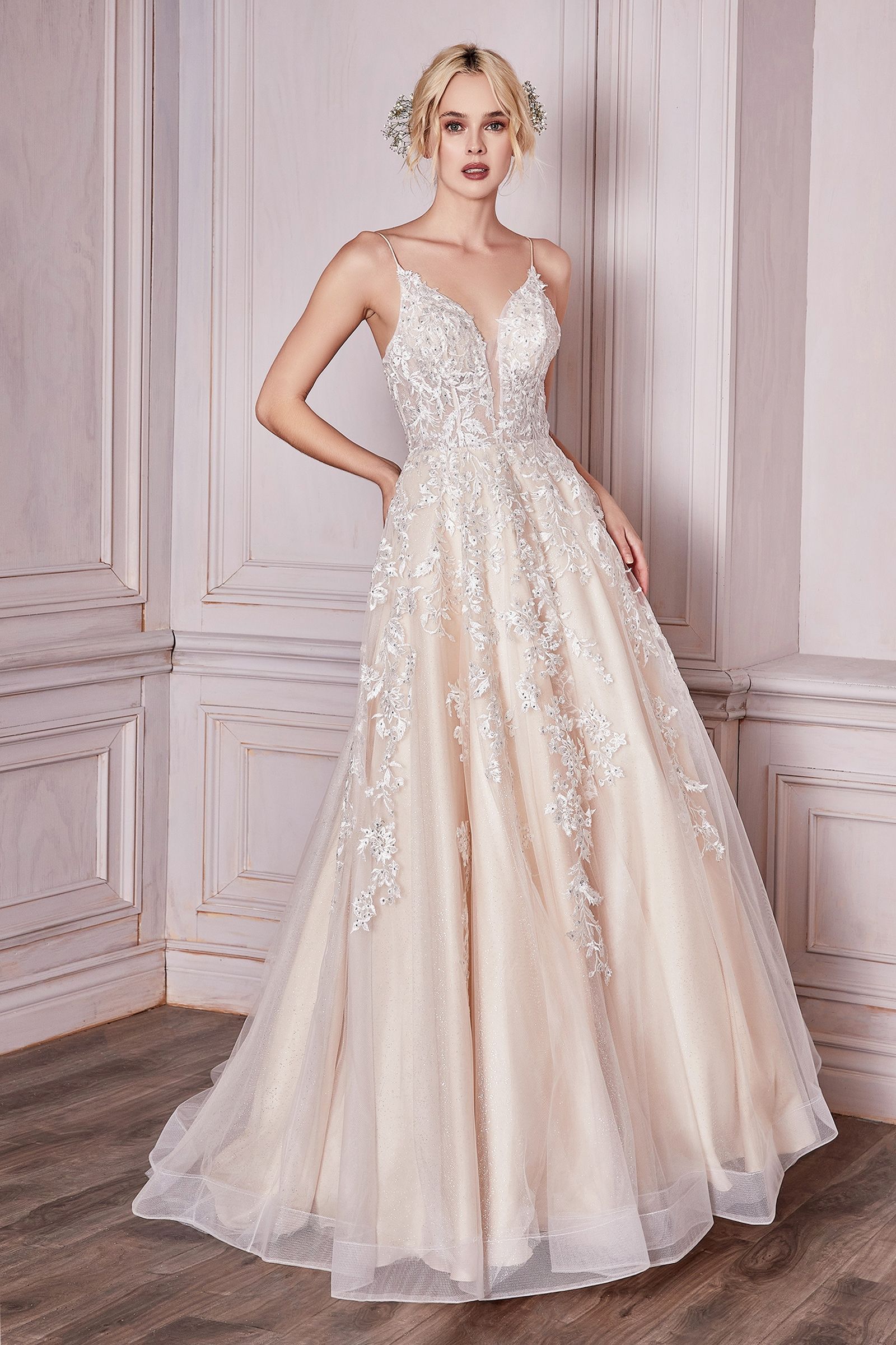 Bridal Ball Gown in Champagne-smcdress