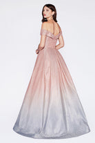 Gradient A-line Glitter Prom Ball gown-smcdress