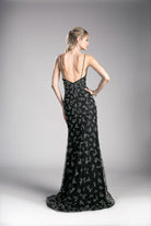 Novelty Sheath Gown with Beads&nbsp;-smcdress