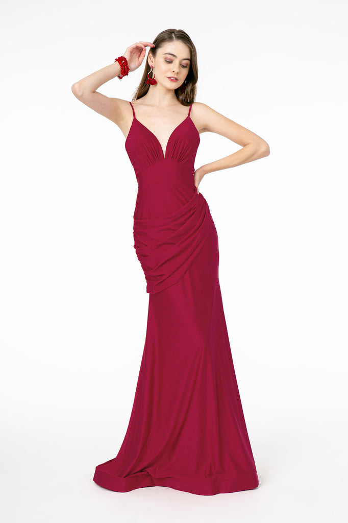 Sweetheart Neckline Jersey Long Dress-smcdress