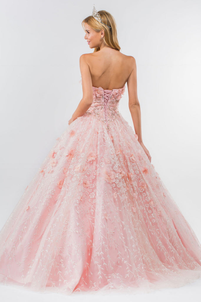 Beads and Jewel Embellished Bodice Quinceanera Dress-smcdress
