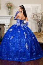 Quinceanera Dress With Detached Long Sleeve-smcdress