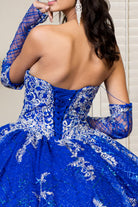 Quinceanera Dress With Detached Long Sleeve-smcdress