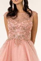 Beads and Sequin Embellished A-Line Dress-smcdress