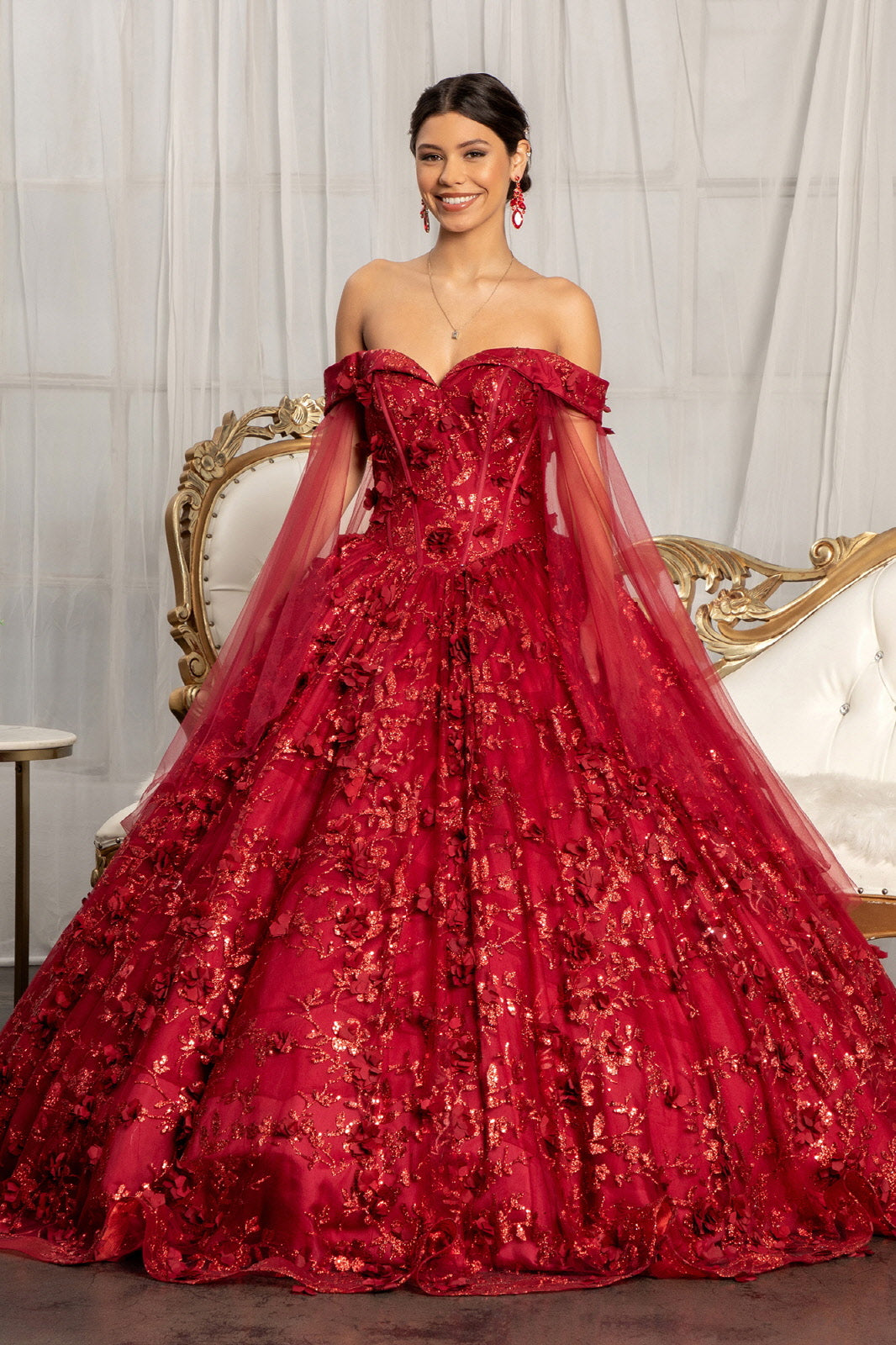 Cut shoulder gown best sale