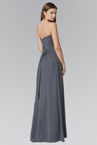 Strapless Sweetheart Floor Length Dress with Corset Back-smcdress