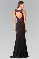 Beads Embellished Long Dress with Cut-Out Back-smcdress