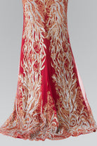 Beaded Bodice Long Dress with Full Embellishment-smcdress