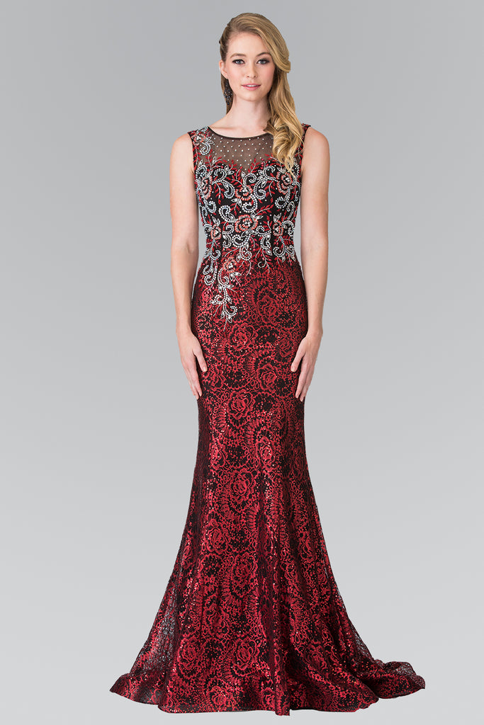 Beads Embroidered Sequin Long Dress-smcdress