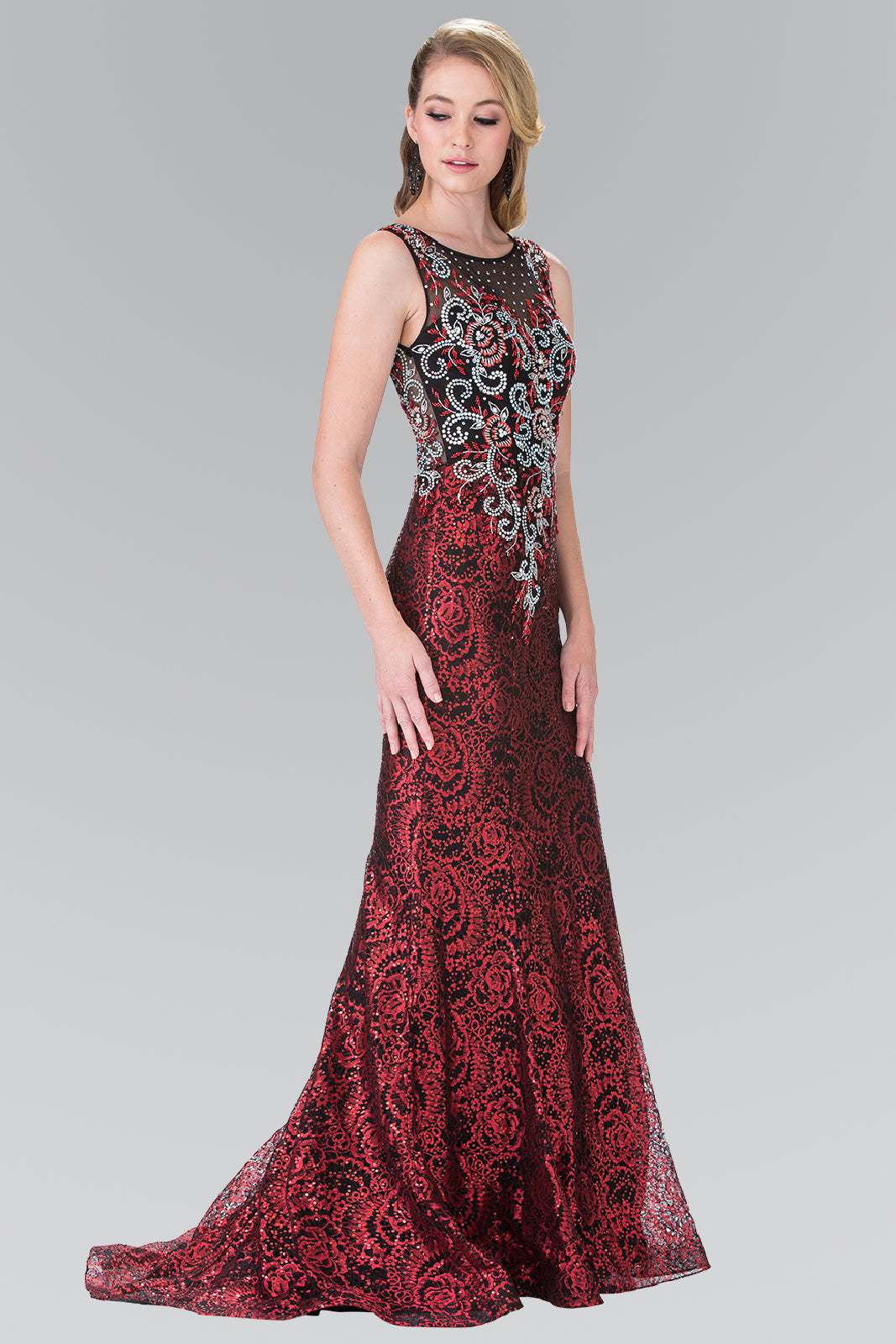 Beads Embroidered Sequin Long Dress-smcdress