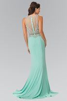 Mock Two-Piece Long Dress with Beaded Top-smcdress