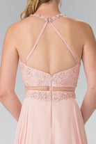 Mock Two-Piece Dress with Beaded Top and Open Back-smcdress