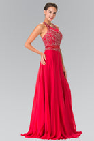 Mock Two-Piece Dress with Beaded Top and Open Back-smcdress