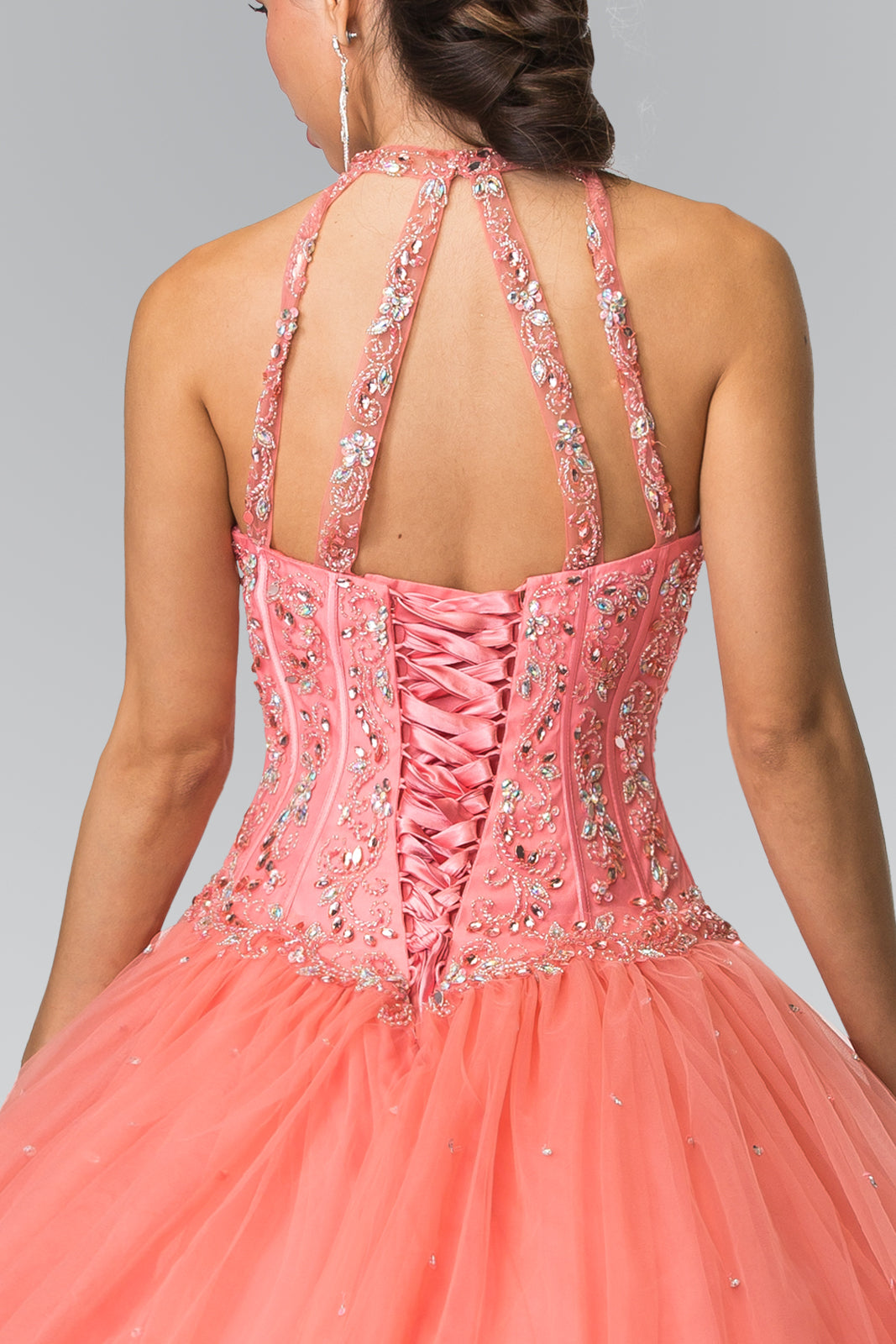 Beads Embellished Quinceanera Long Dress-smcdress