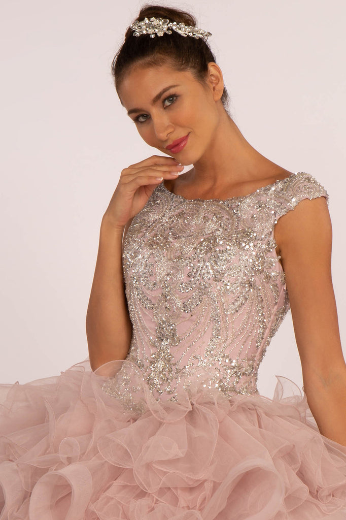 Beads and Sequin Embellished Bodice Ball Gown-smcdress
