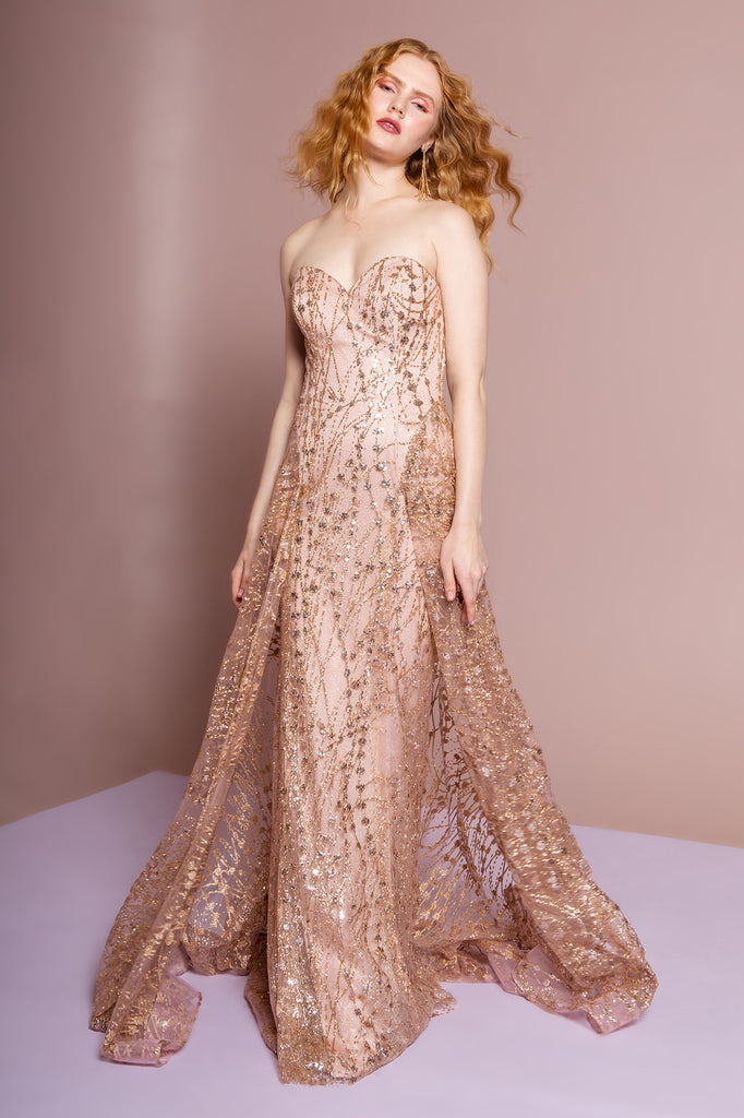 Sweethearted Glitter Mesh A-Line Dress-smcdress