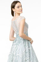 Embroidered Sheer Top Sleeveless Mesh Dress-smcdress