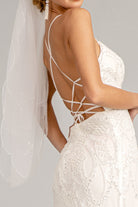 Sweetheart Embroidered Mermaid Wedding Gown-smcdress