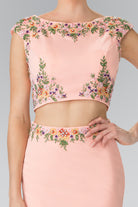 Two-Piece Embroidered Pencil Skirt Dress-smcdress
