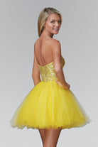 Sweetheart Tulle Short Dress with Jewel Embellished Bodice-smcdress