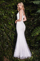 Fitted beaded bridal gown-smcdress