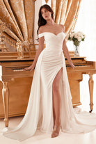 Bridal gown with overskirt alternative